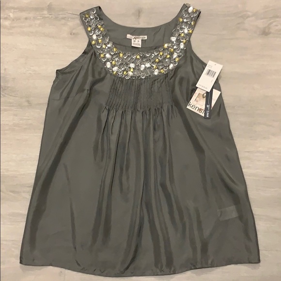 Kensie Tops - NWT Kensie Silk Embellished Top